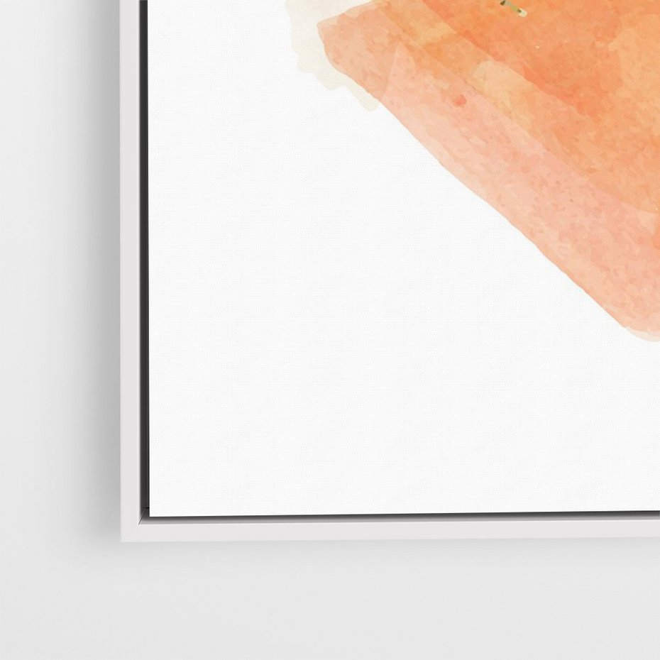 Obraz w ramie 70x100 - Rozkwitające Odbicia Form - abstrakcyjne akwarelowe plamy, minimalizm - rama biała