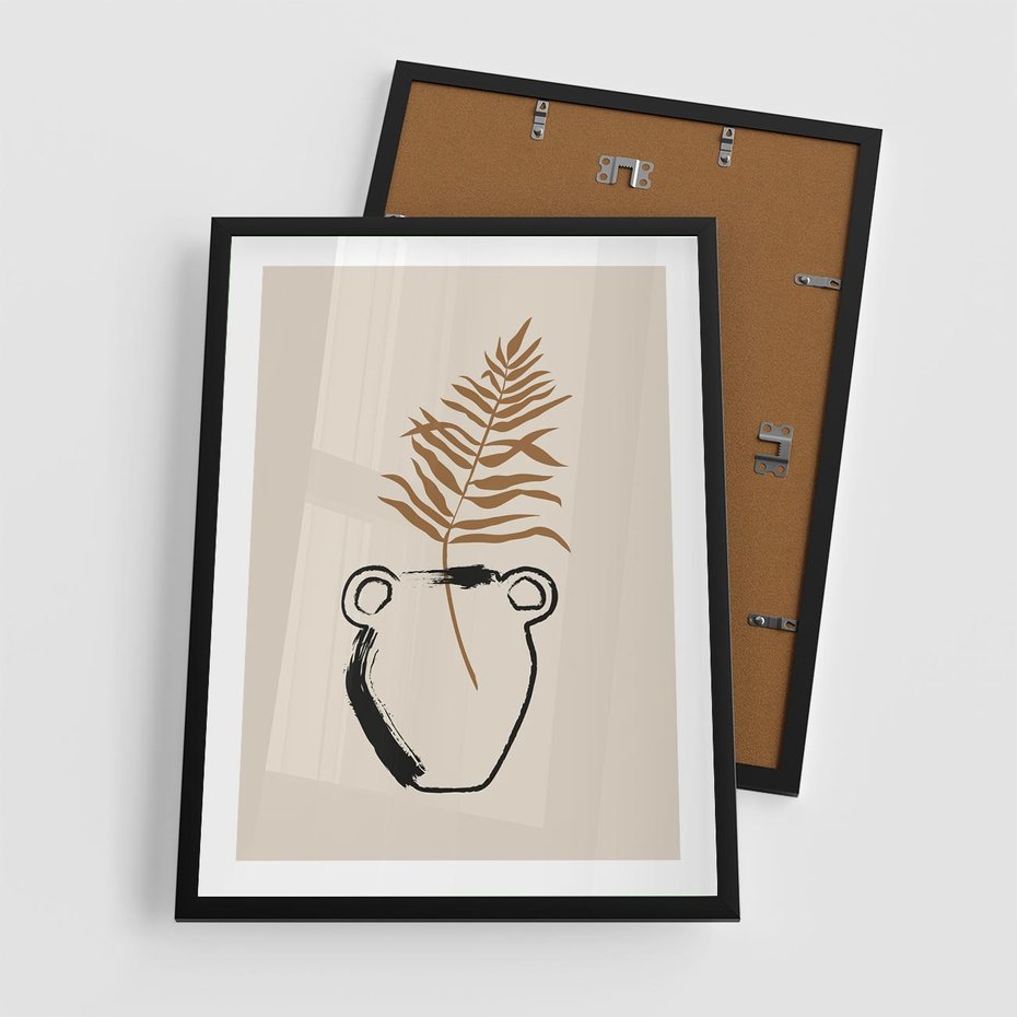 Plakat w ramie 50x70 - Wewnętrzne Opowieści - boho, nowoczesna sztuka - rama czarna