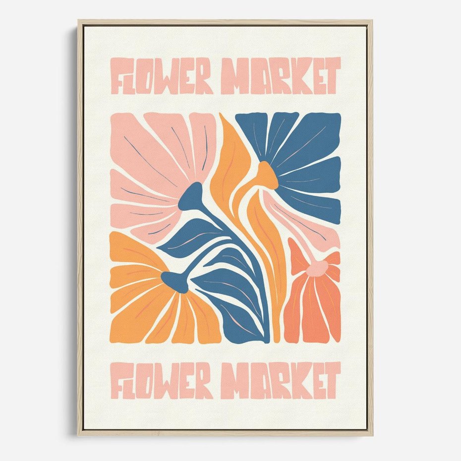 Obraz w ramie 50x70 - Spójny Dysonans - pastelowe kolory, typografia - rama drewno