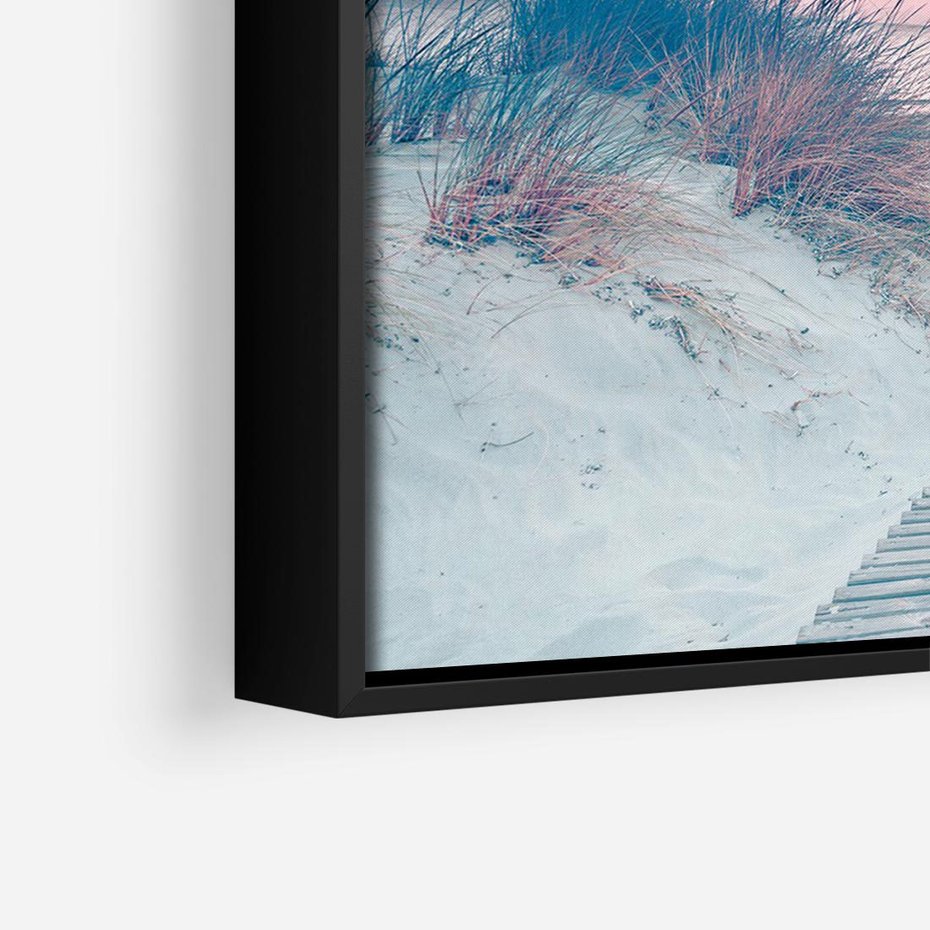 Obraz w ramie 100x70 - Magia Zachodu Słońca - fotografia, stonowane kolory - rama czarna