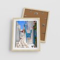 Plakat w ramie 40x50 - Santorini: urok Grecji - Santorini, Grecja - rama drewno