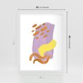 Plakat w ramie 30x40 - Kolorowe Pastelowe Spektrum - akwarela, minimalizm - rama biała