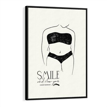 Obraz w ramie 70x100 - Opowieść Splątanych Energii - siła kobiecości, rysunek - rama czarna