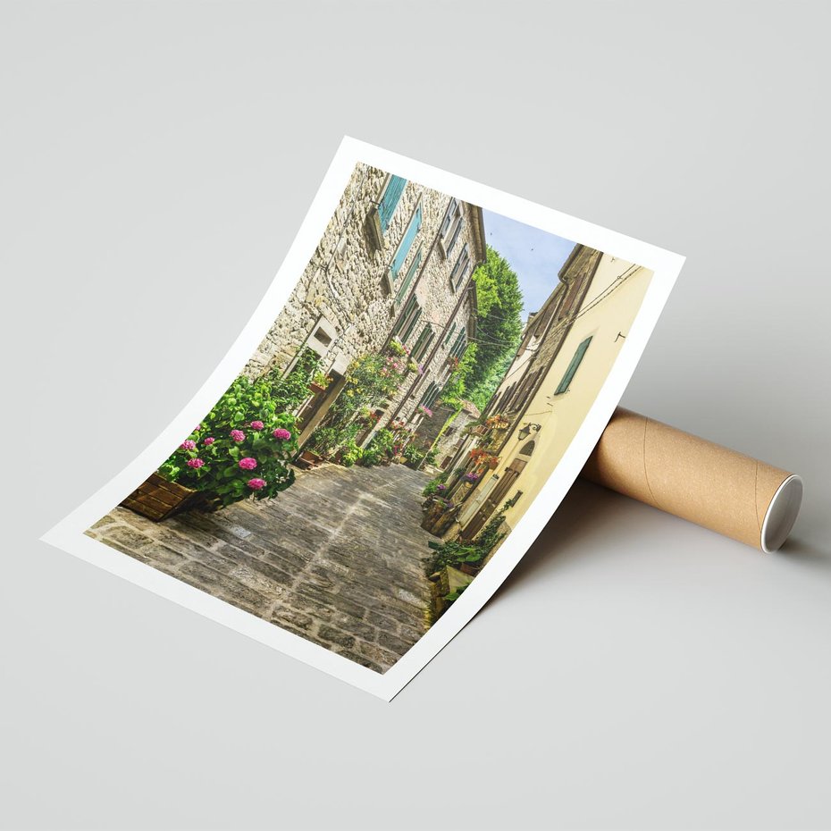 Plakat bez ramy 50x70 - Spacer po Złotej Alei - uliczka, perspektywa