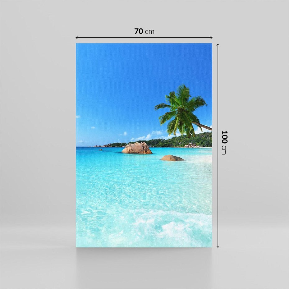 Obraz na płótnie 70x100 - Idylliczne Seszele - przyjemność dla oczu - Seszele, plaża