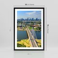 Plakat w ramie 50x70 - Most w metropolii - most, miato - rama czarna