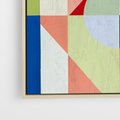 Obraz w ramie 80x80 - Księga Kolorowych Wizji - różne geometryczne formy, koła - rama drewno