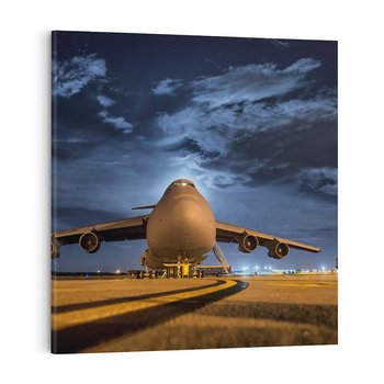 Obraz na płótnie 60x60 - Samolot: Podniebna Wolność - samolot, transport