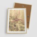 Plakat w ramie 50x70 - Boho Wizja - suszone, trawy - rama drewno
