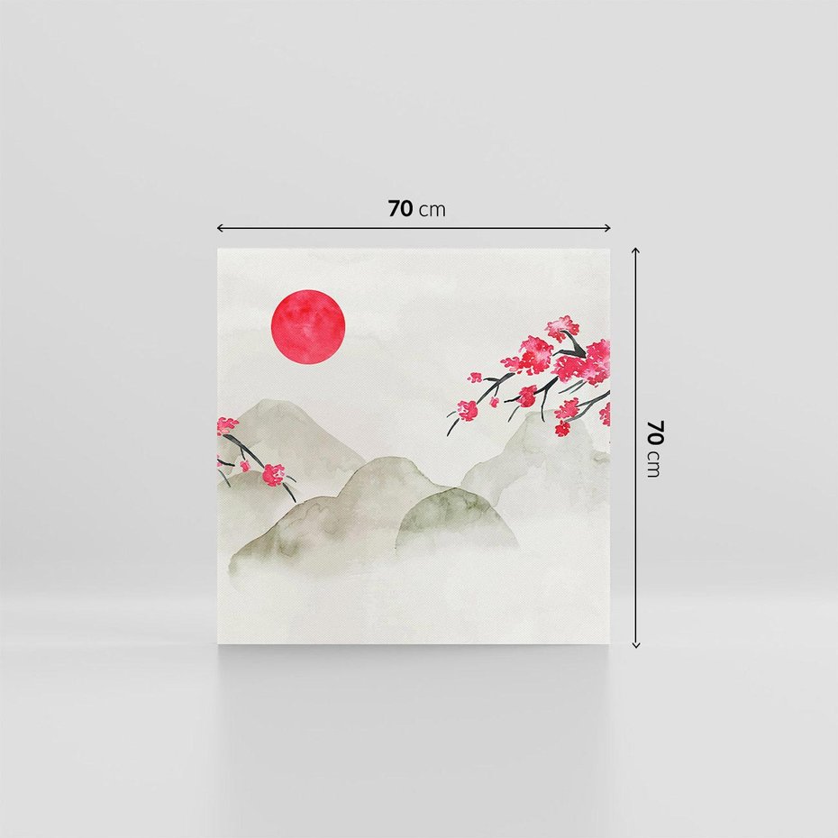 Obraz na płótnie 70x70 - Harmonia Japandi - styl japandi, japonia