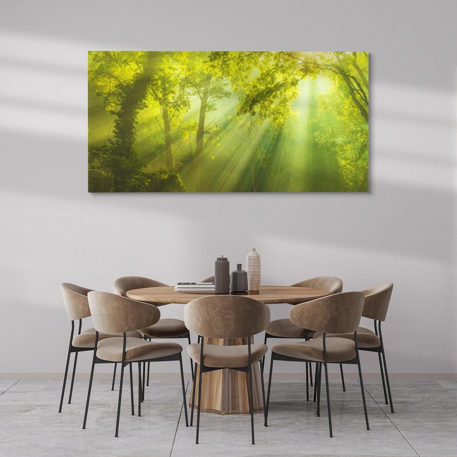 Obraz na płótnie 140x70 - drzewa w harmonii - las, drzewa