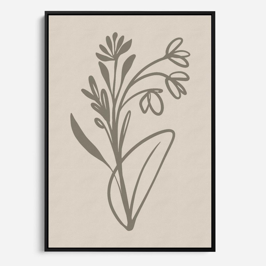 Obraz w ramie 70x100 - Kwiatowe Spektrum - nowoczesny plakat, subtelna sztuka - rama czarna