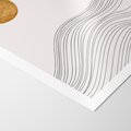 Plakat bez ramy 50x70 - Minimalistyczne Słońce: Blask i Złoto - grafika, minimalizm