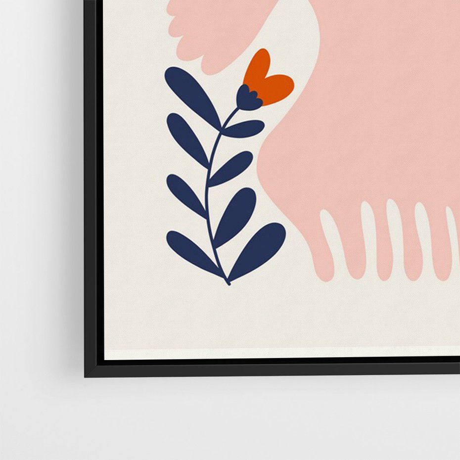 Obraz w ramie 50x70 - Miłość w Dwóch Sercach - miłość, para zakochanych - rama czarna