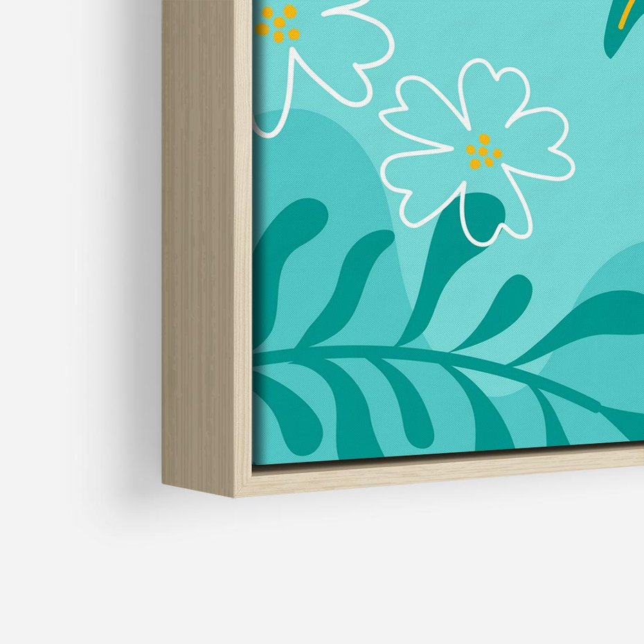 Obraz w ramie 80x80 - Kwiatowe Wibracje - pastelowa kompozycja, kwiaty - rama drewno