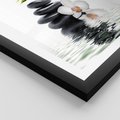 Plakat w ramie 40x50 - Orchidea w Spa - spa, orchidea - rama czarna