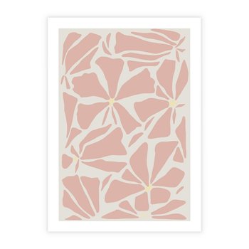 Plakat bez ramy 21x30 - Akwarelowe Promienie - abstrakcyjne boho kwiaty, kompozycja