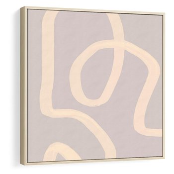 Obraz w ramie 50x50 - Nowoczesne Odbicia - minimalistyczny obraz, nowoczesny - rama drewno