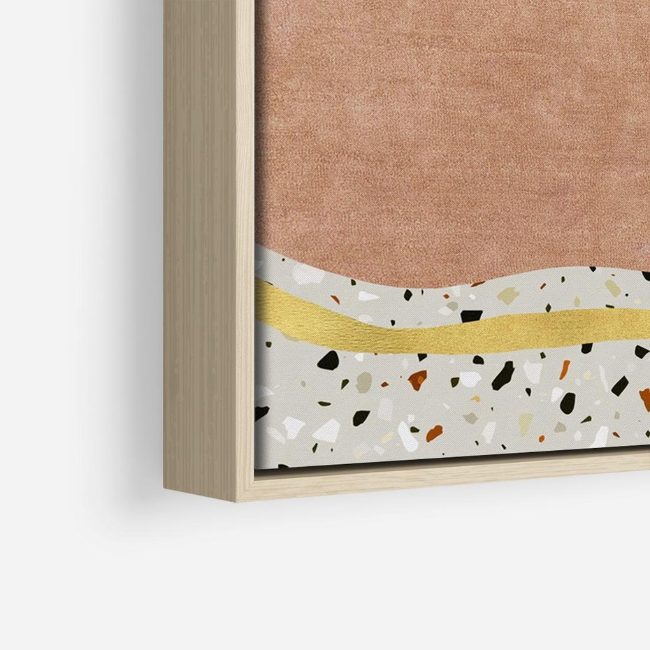 Obraz w ramie 120x80 - Tańczący w deszczu pigmentów - abstrakcyjne formy, rozlane farby - rama drewno