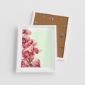 Plakat w ramie 40x50 - Orchidea - delikatne kwiaty - orchidea, kwiaty - rama biała