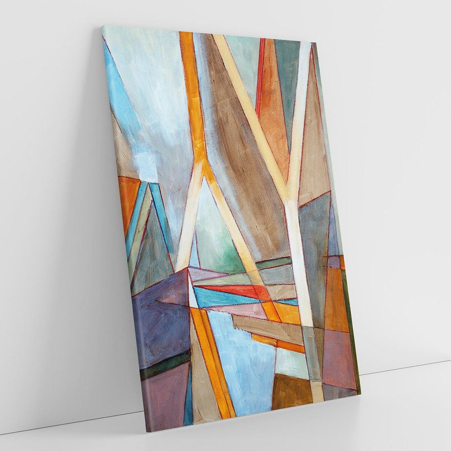 Obraz na płótnie 50x70 - Geometria abstrakcji - abstrakcja, geometria