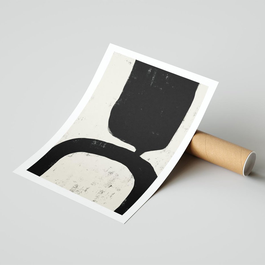 Plakat bez ramy 40x50 - Przenikające Plamy - abstrakcyjna sztuka, minimalizm