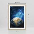 Plakat w ramie 50x70 - Kosmiczne Horyzonty - Ziemia, kosmos - rama drewno