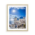 Plakat w ramie 40x50 - Uroki Santorini we Włoszech - Santorini, Włochy - rama drewno