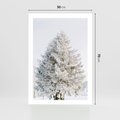 Plakat bez ramy 50x70 - Zimowa Poezja w Ośnieżonym Drzewie - ośnieżone drzewo, zima