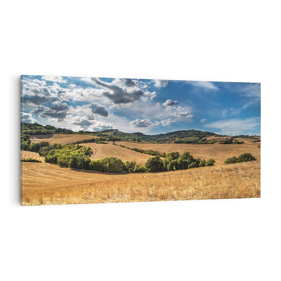 Obraz na płótnie 140x70 - Łąka góry i panoramiczny widok - łąka, góry