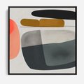 Obraz w ramie 50x50 - Wyraziste Formy - abstrakcyjne plamy, nowoczesny styl - rama czarna