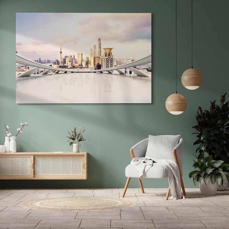 Obraz na płótnie 100x70 - Tętniące życiem Miasto Azji - Chiny, Miasto