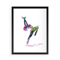 Plakat w ramie 50x70 - Taniec w akwareli - taniec, akwarela - rama czarna