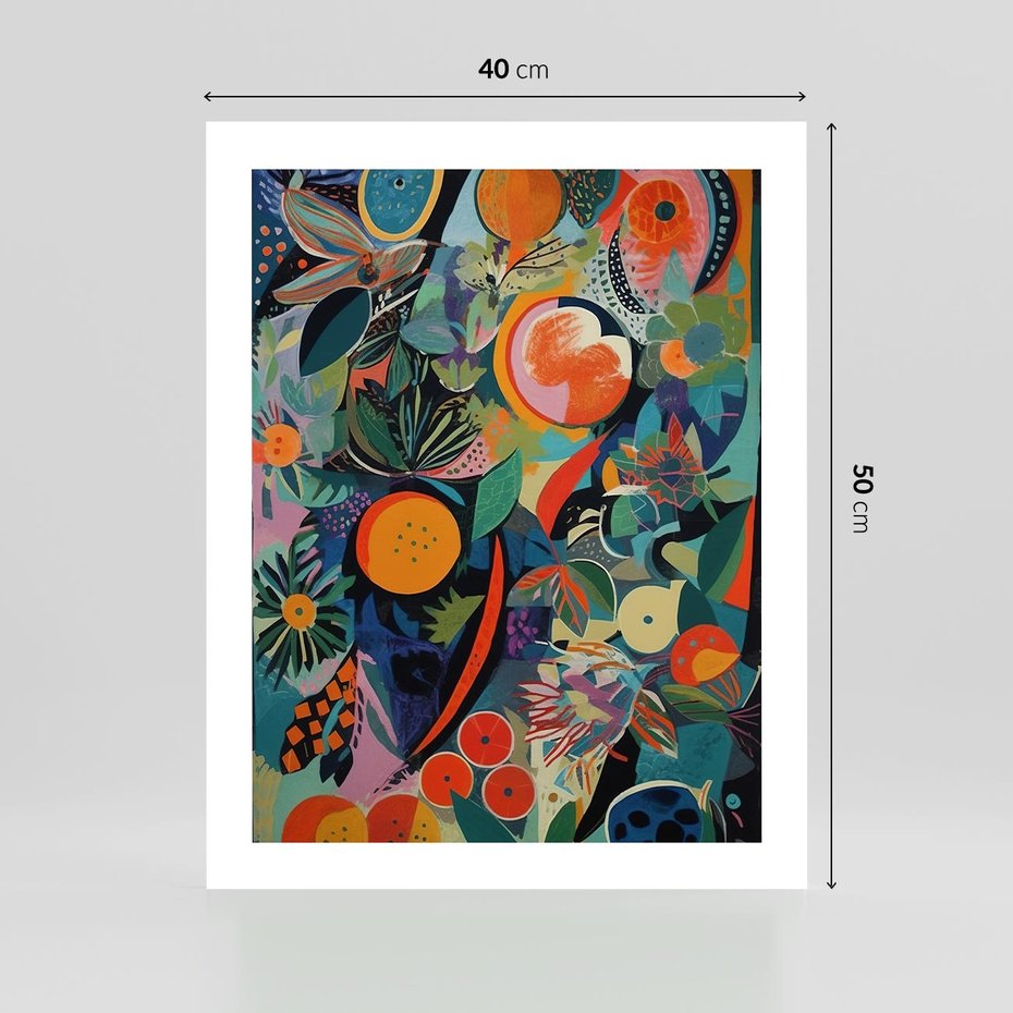 Plakat bez ramy 40x50 - Echa Nietuzinkowych Wzorców - abstrakcyjny obraz olejny, jak picasso