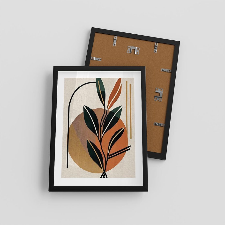 Plakat w ramie 30x40 - Boho Impulsy Kreatywności - boho obraz, abstrakcja - rama czarna