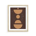 Plakat w ramie 30x40 - Impulsy Przestrzeni - mid century styl, nowoczesna grafika - rama drewno
