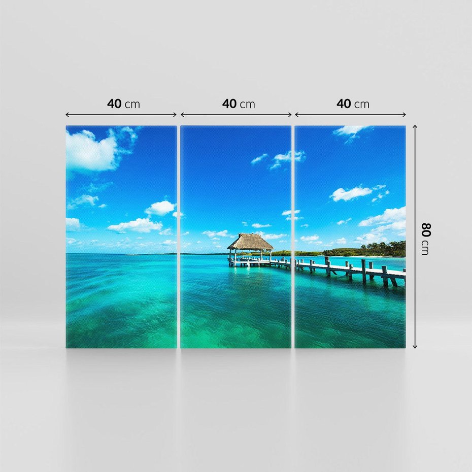 Obraz na płótnie 120x80 - Lazur na Plaży - plaża, lazur