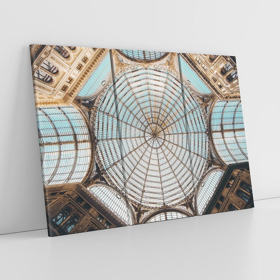 Obraz na płótnie 120x80 - Magia Sklepienia - sklepienie, szklany dach