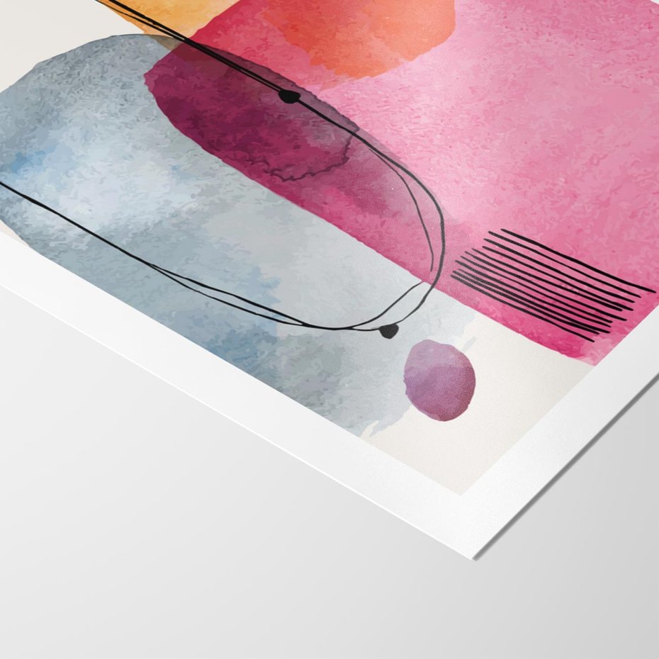 Plakat bez ramy 21x30 - Kolorowe Pastelowe Spektrum - kolorowe pastelowe plamy, rozmyte żywe kolory