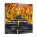 Obraz na płótnie 40x40 - Droga przez jesienny las - droga, las