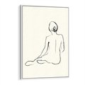 Obraz w ramie 80x120 - Akt w Minimalizmie - kobieta akt, minimalizm - rama biała