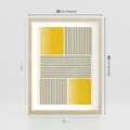 Plakat w ramie 30x40 - Geometria w Ruchu - geometria, proste linie - rama drewno