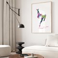 Plakat w ramie 30x40 - Taniec w akwareli - taniec, akwarela - rama drewno