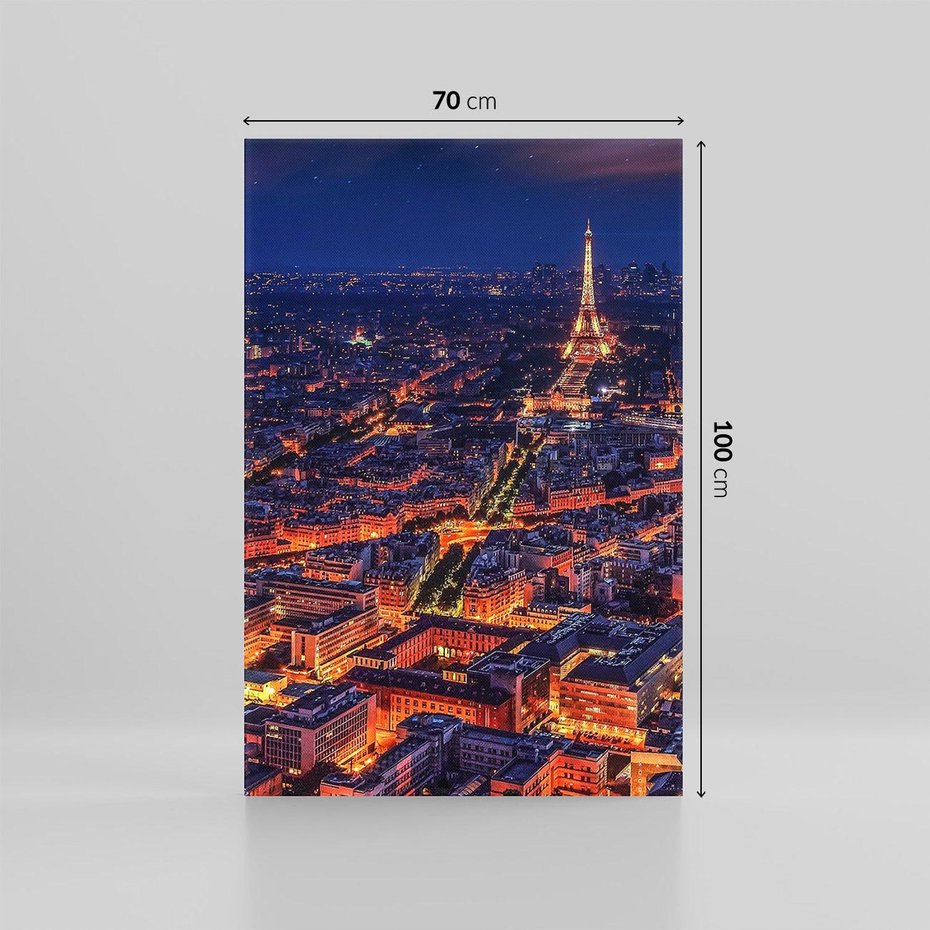 Obraz na płótnie 70x100 - Nocne impresje Paryża - Paryż, noc