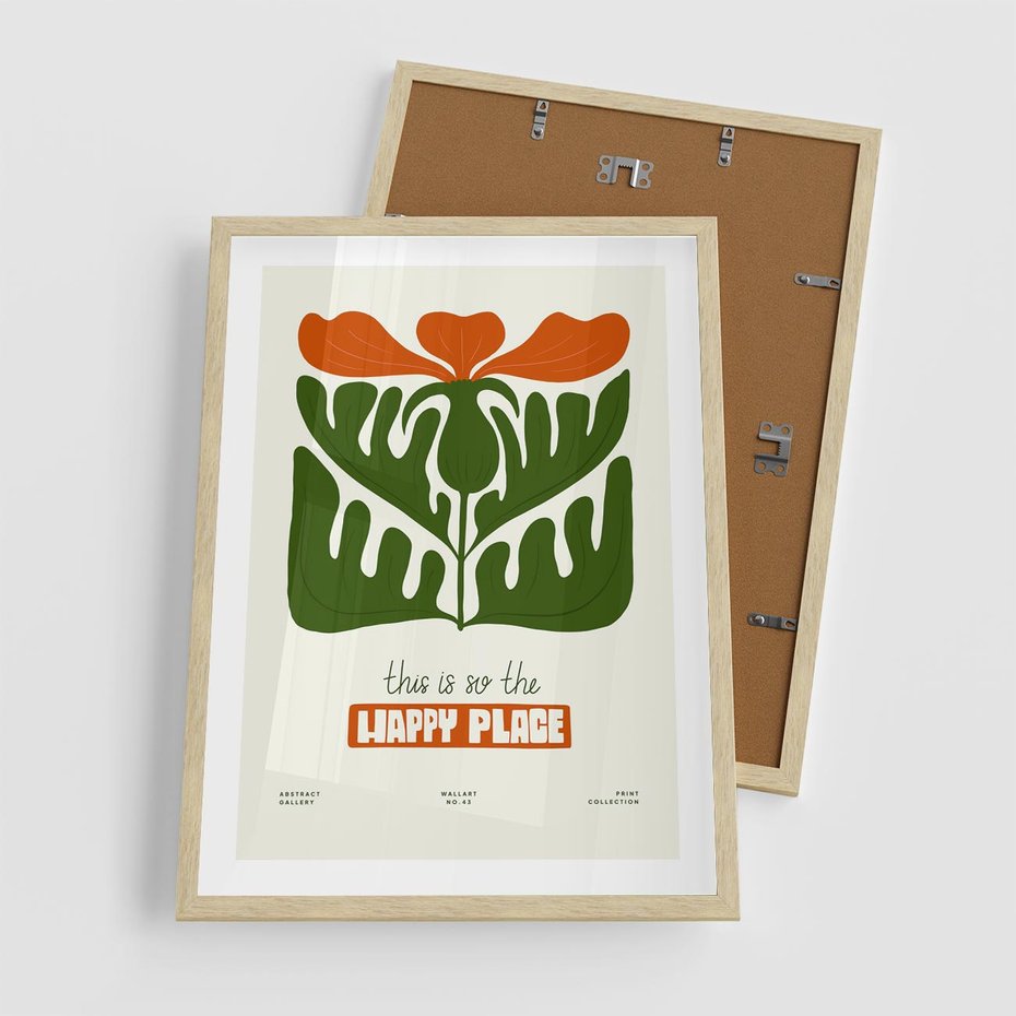 Plakat w ramie 50x70 - Rozkwitająca Gra - kwiaty, nowoczesny plakat - rama drewno