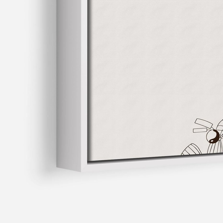 Obraz w ramie 70x50 - Orientalna Harmonia - japandi, japonia - rama biała