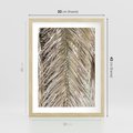 Plakat w ramie 30x40 - Boho Urok Palmy: Zbliżenie Natury - sucha palma, zbliżenie - rama drewno