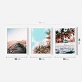 Zestaw obrazy w ramie 30x40 galeria - Plaża, morze, wakacje, podróż - rama biała