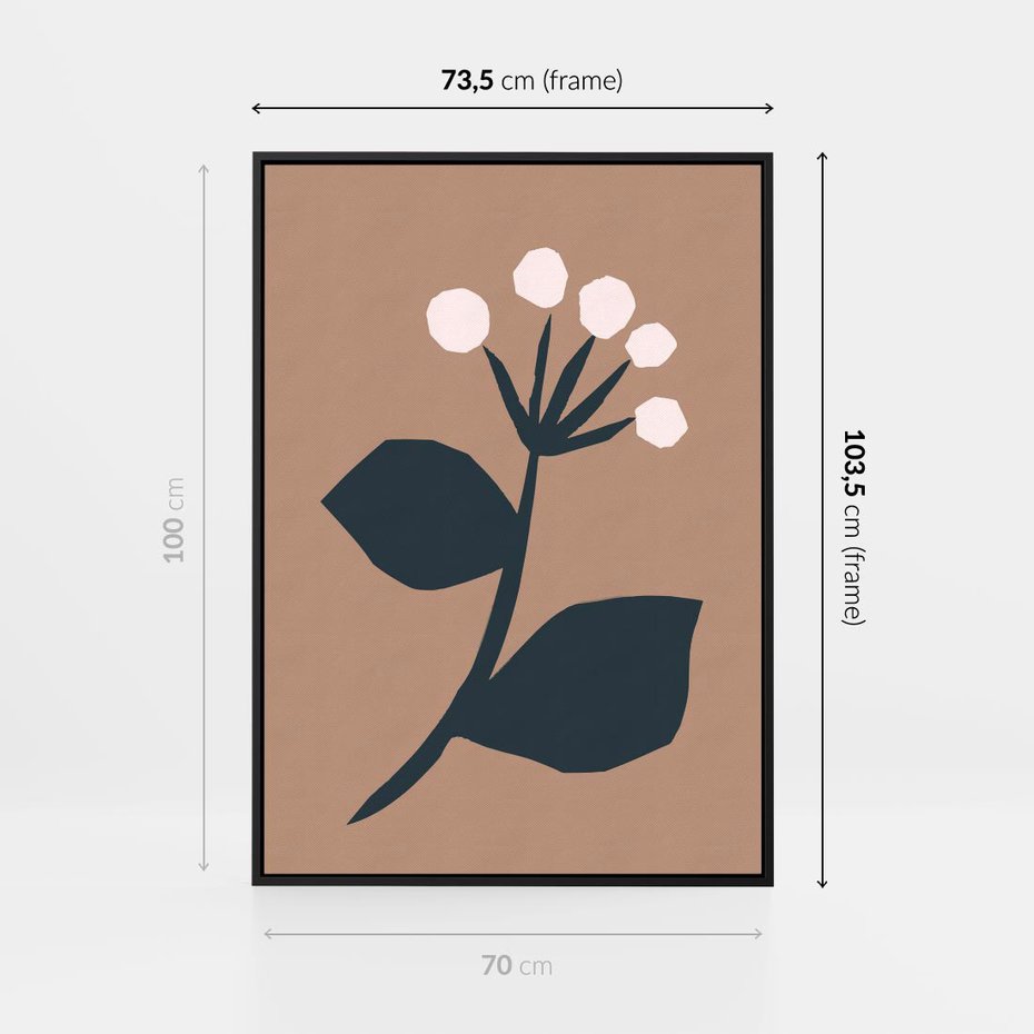 Obraz w ramie 70x100 - Rozbijające Granice - abstrakcyjny obraz, plakat - rama czarna