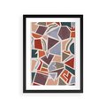 Plakat w ramie 30x40 - Intrygujące Rozbicie - gemoetryczne kształty, mozaika - rama czarna